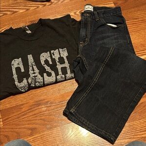 Boys Dark Blue Jeans and Cash shirt resale!